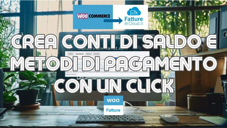 crea conti e metodi con un click