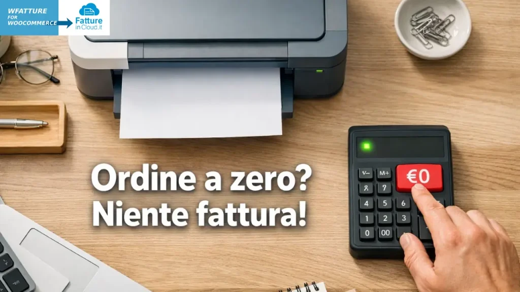 ordine a zero niente fattura